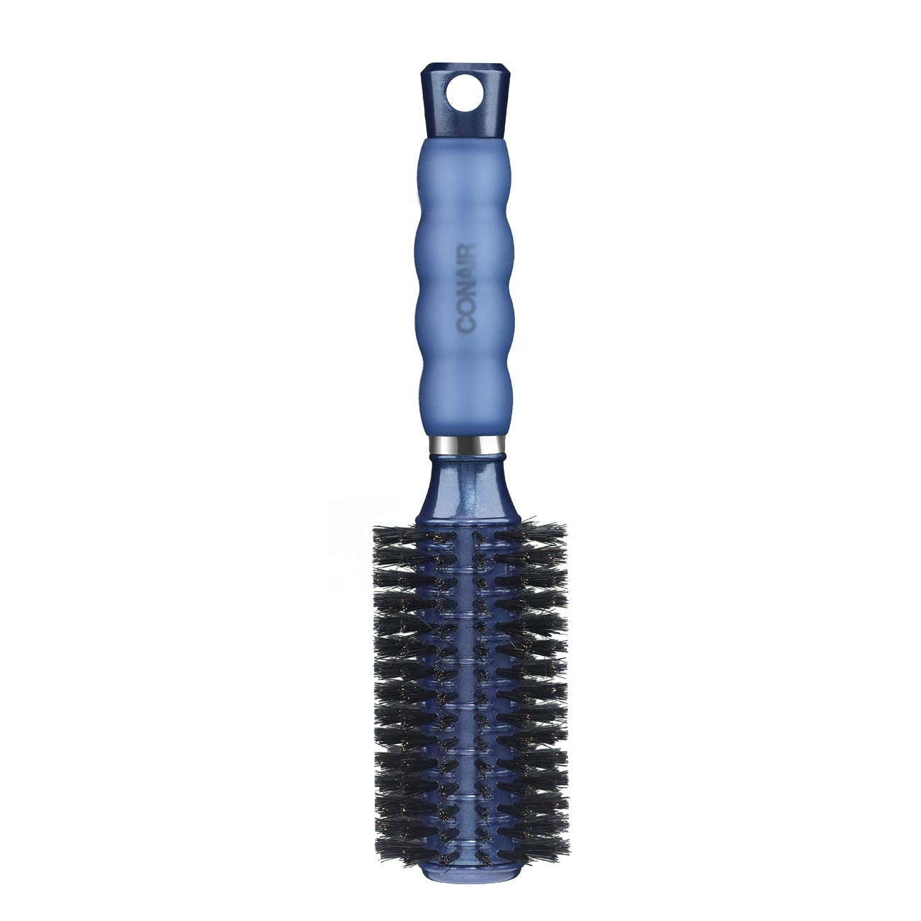 Coiffage des cheveux épais avec la brosse ronde Conair.