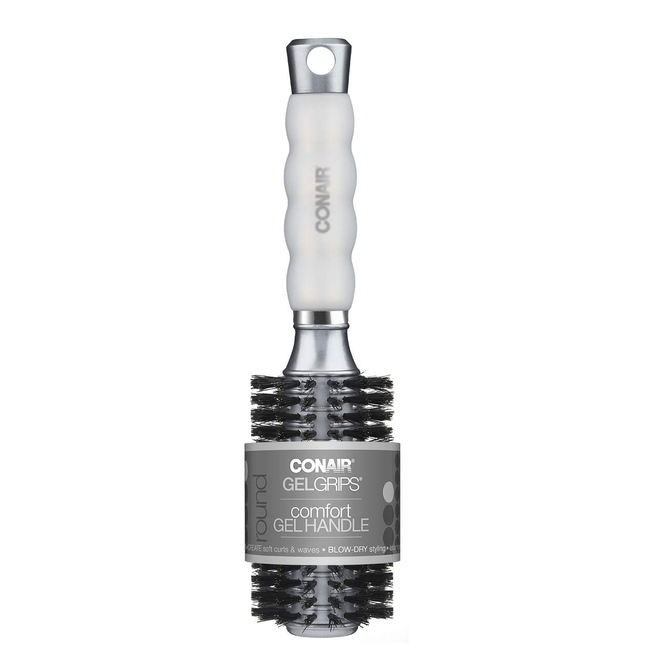Brosse Conair ronde pour un look salon à la maison.