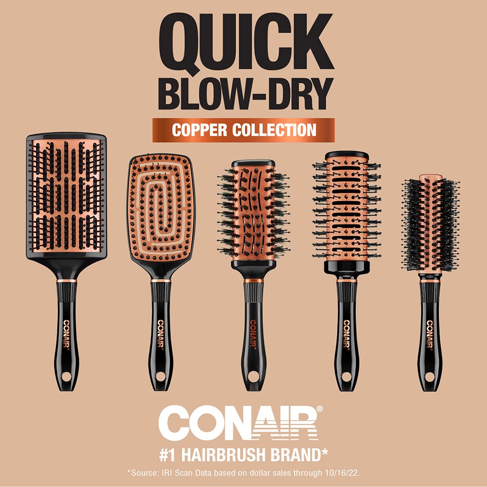 Résultats professionnels à domicile grâce à cette brosse Cuivre Conair.