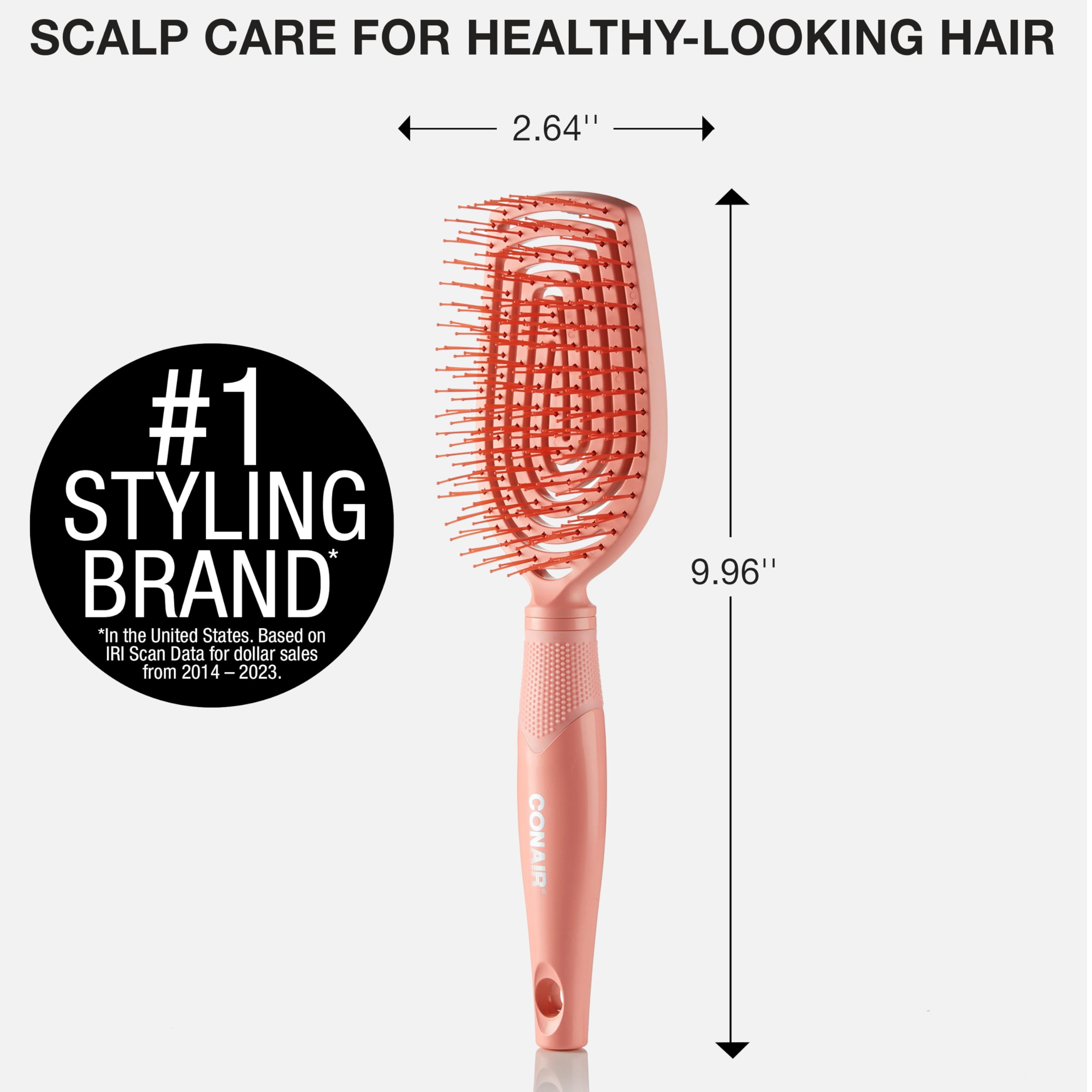 Conair coussinet flexi – contours du cuir chevelu pour un confort accru.
