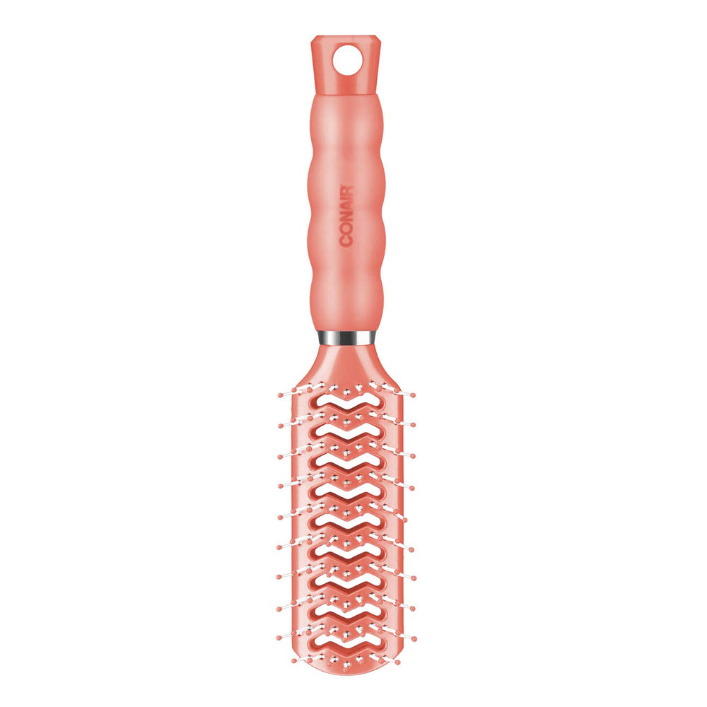 Conair Gel Grips brosse démontrant le flux d'air rapide qui accélère le séchage.