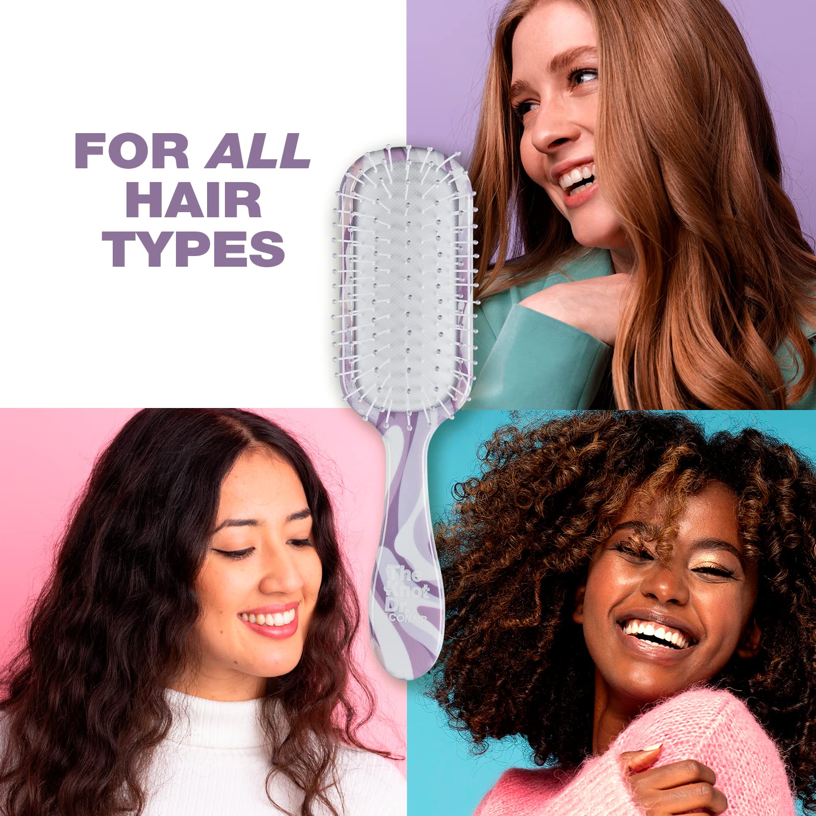 Étui voyage transparent Conair Knot Dr protège les poils et le rangement.