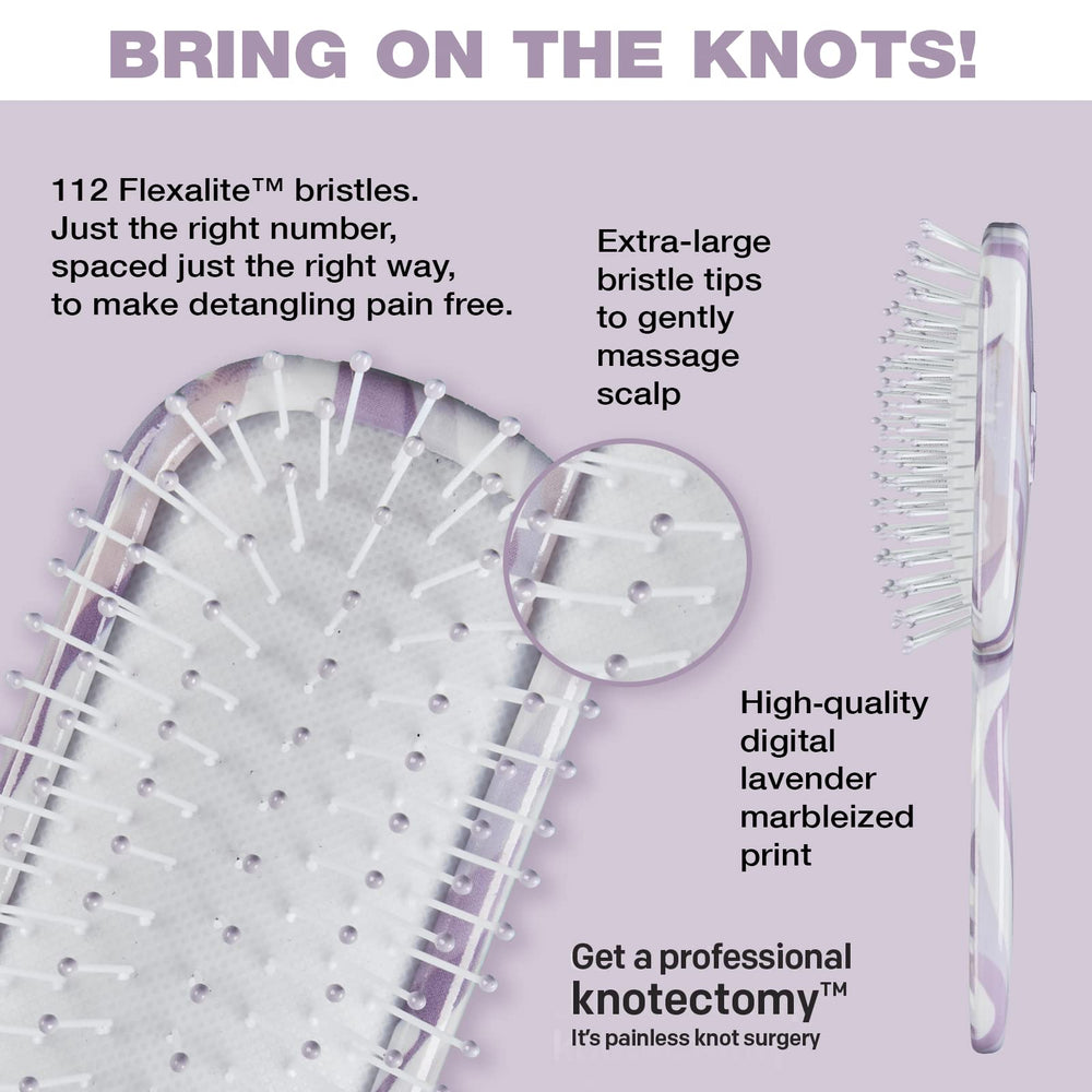 Knot Dr Conair brosse démêlante avec poils Flexalite pour cheveux sans tiraillement.