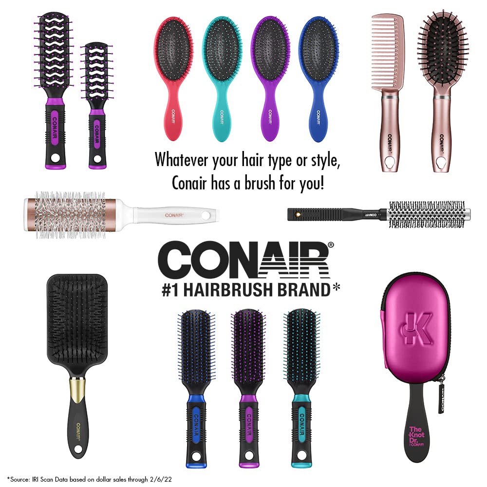 Knot Dr Conair violet prête a l emploi, légère et pratique en voyage.