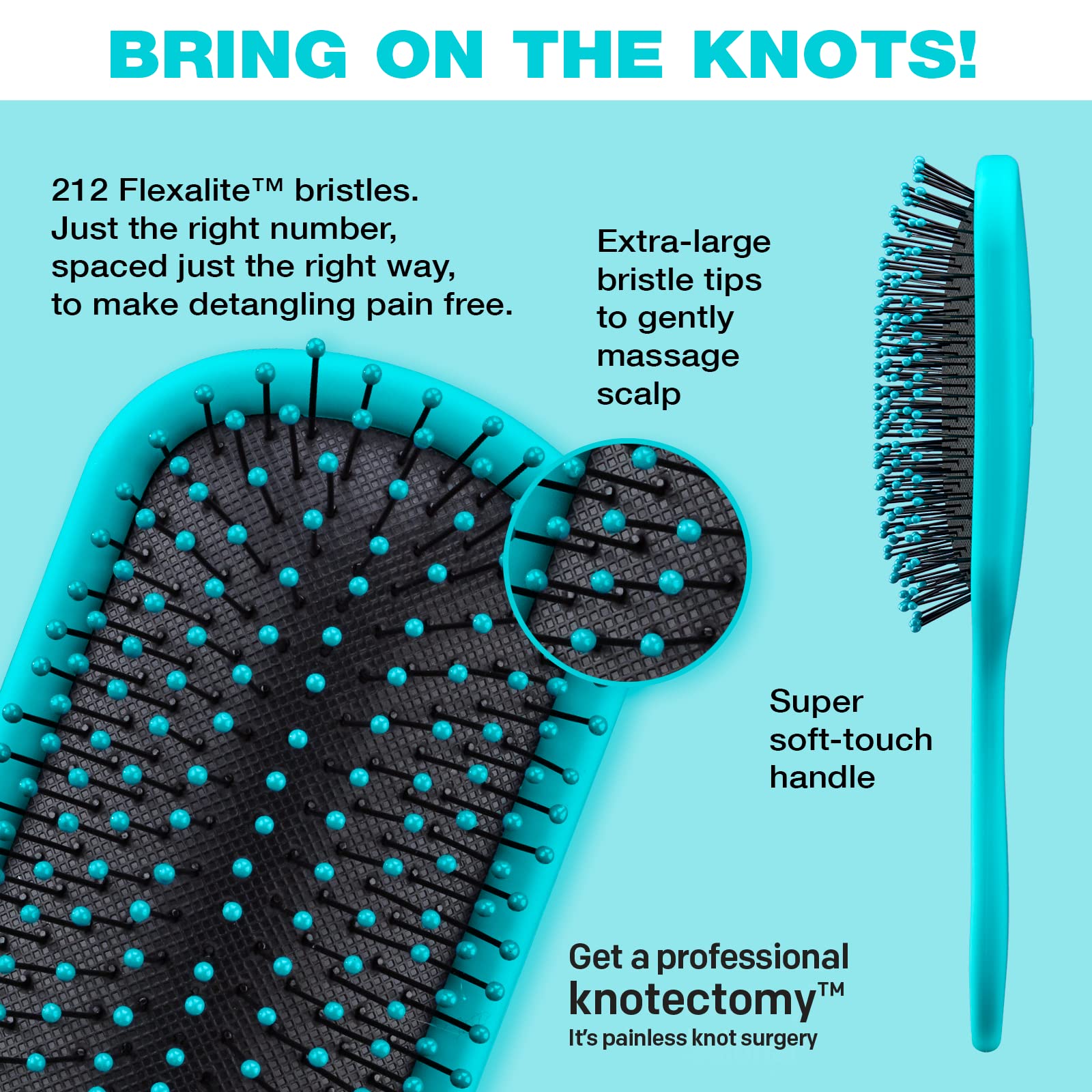 Conair Knot Dr, brosse douce qui masse le cuir chevelu pendant le démêlage.