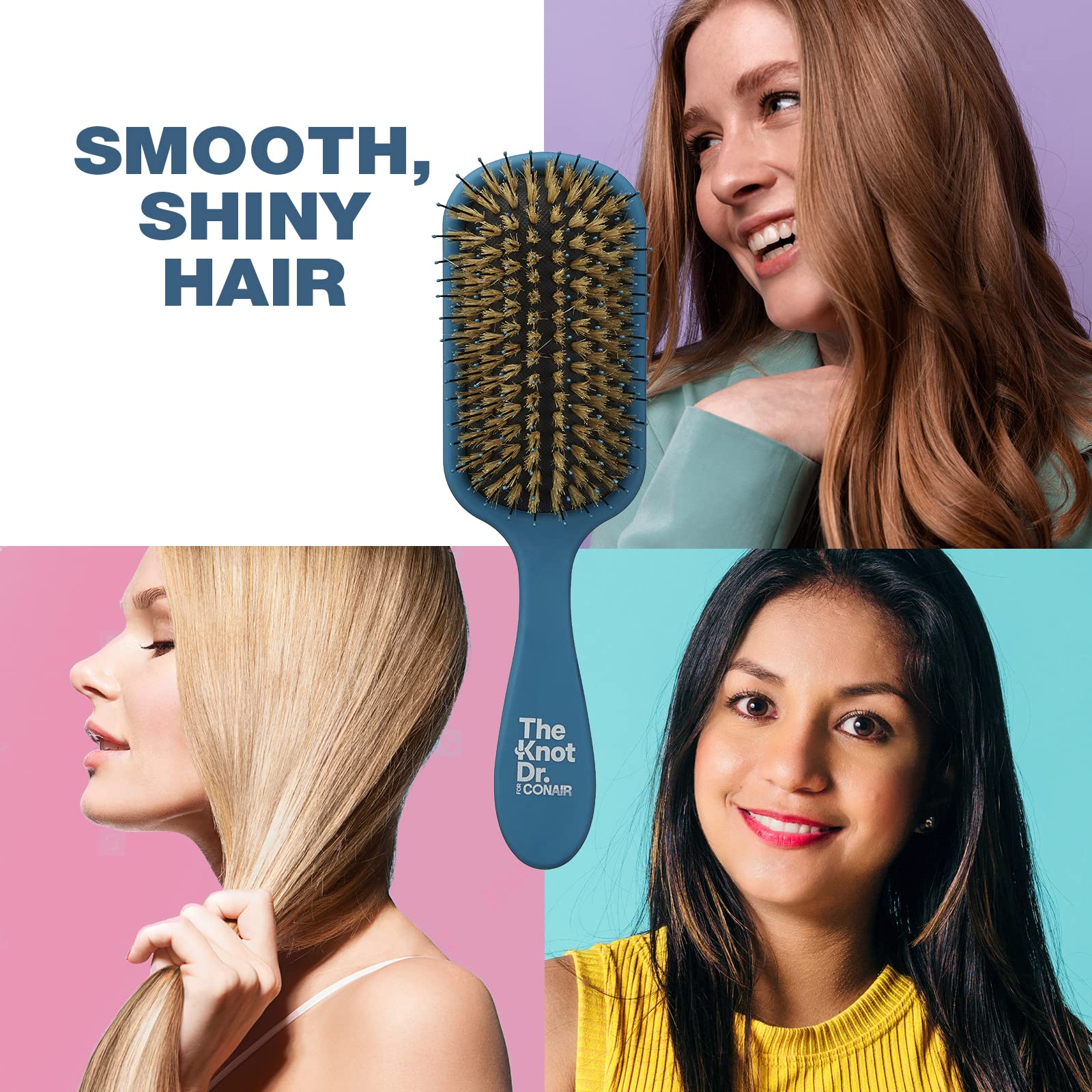 Conception résistante à la chaleur facilitant le brushing avec cette brosse.