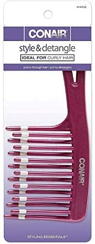 Lot de 3 peignes Conair, parfait pour la salle de bain.