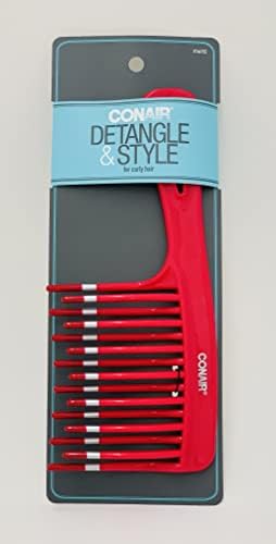 Dents légèrement ondulées du peigne Conair apportent douceur et brillance naturelle.