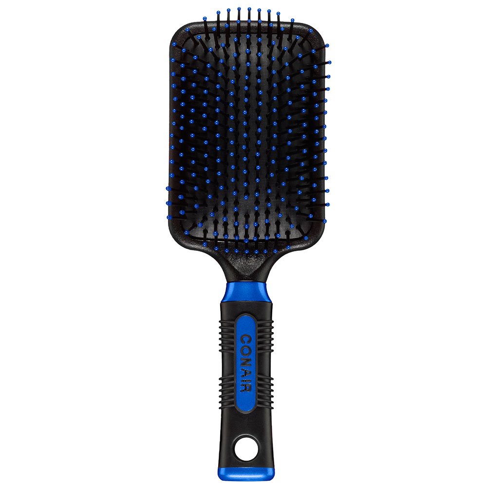 Brosse Conair Pro avec base coussin pour un coiffage sans stress.