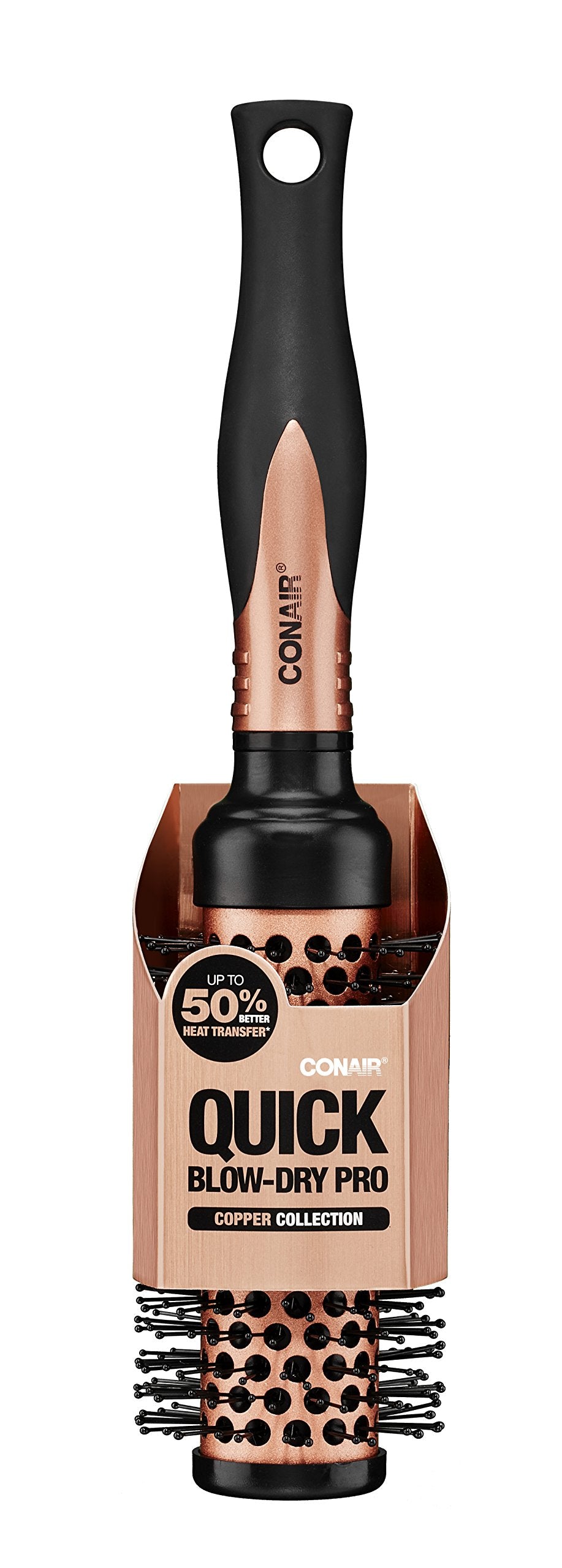 Pinceau Conair Quick Blow Dry Pro rond petit pour un brushing rapide et doux.
