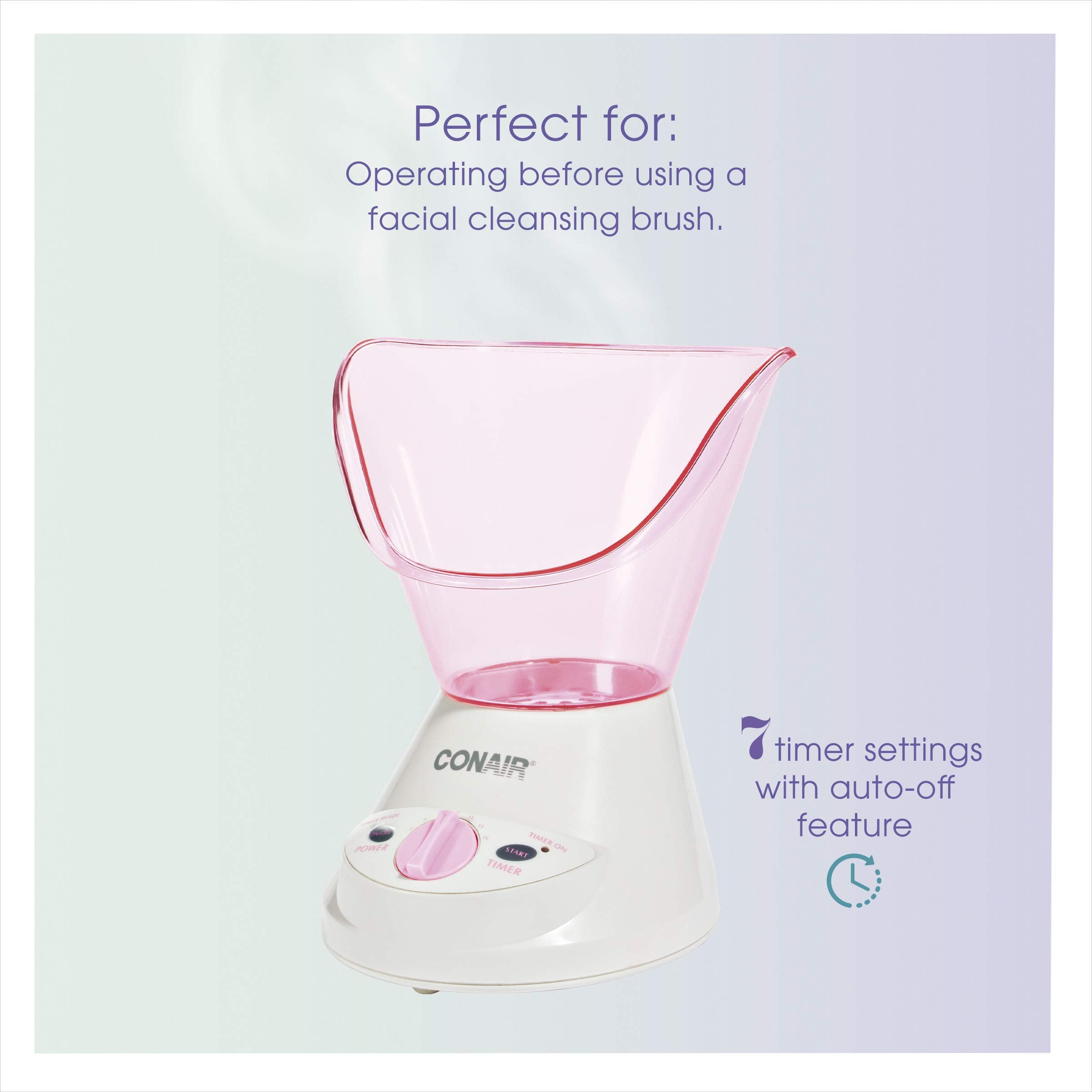 Conair True Glow: embout nasal concentrateur pour vapeur ciblée.