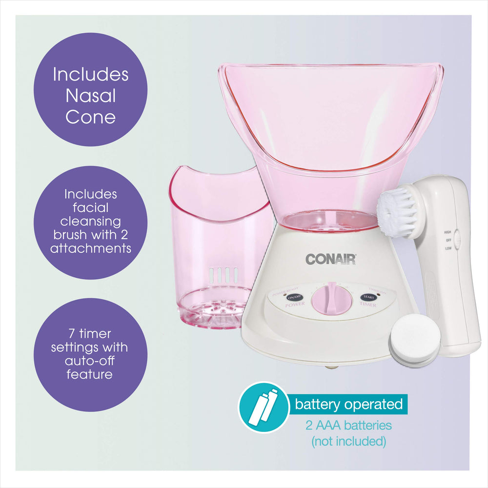 Conair True Glow: minuterie et arrêt automatique pour sécurité et confort.