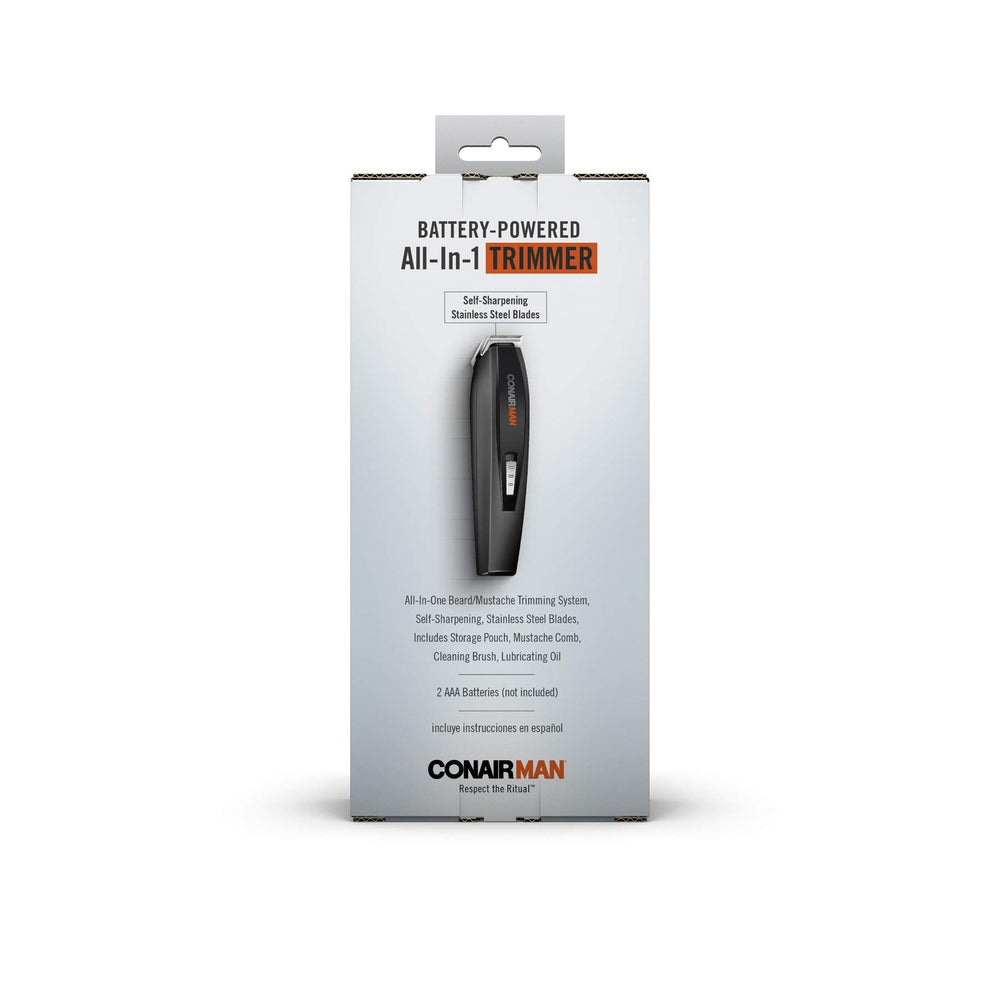 Brosse de nettoyage ConairMAN pour l'entretien facile des lames.