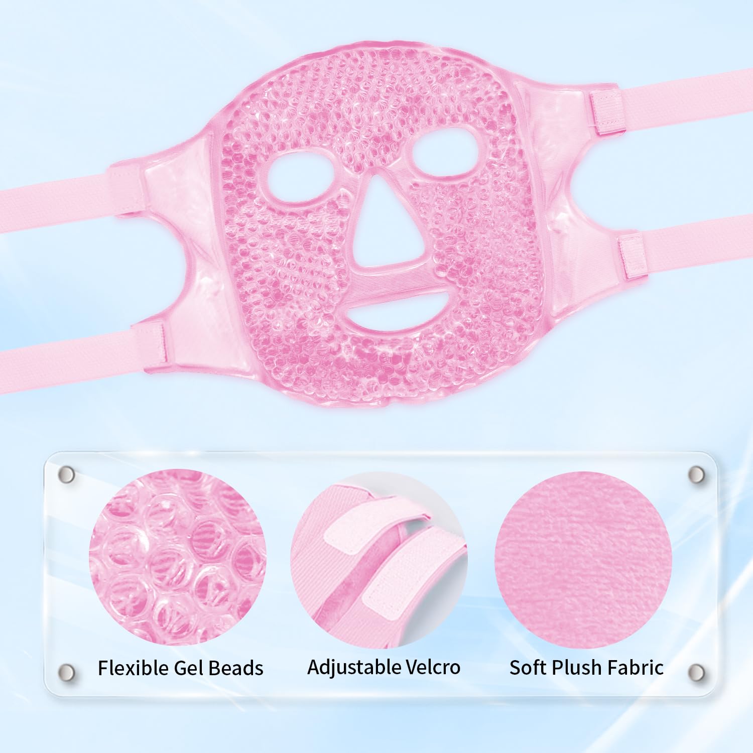 Billes de gel médicales CONBELLA dans le masque réutilisable.