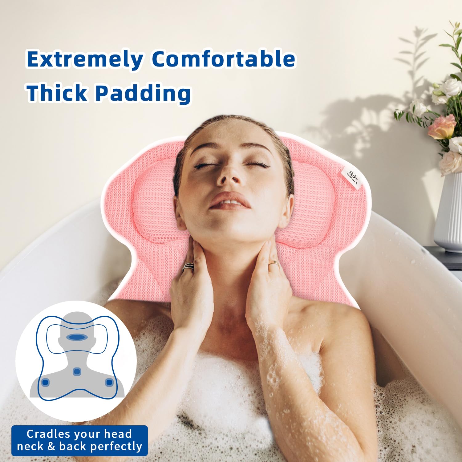 CONBELLA maillage 4D air: douceur et séchage rapide après le bain.