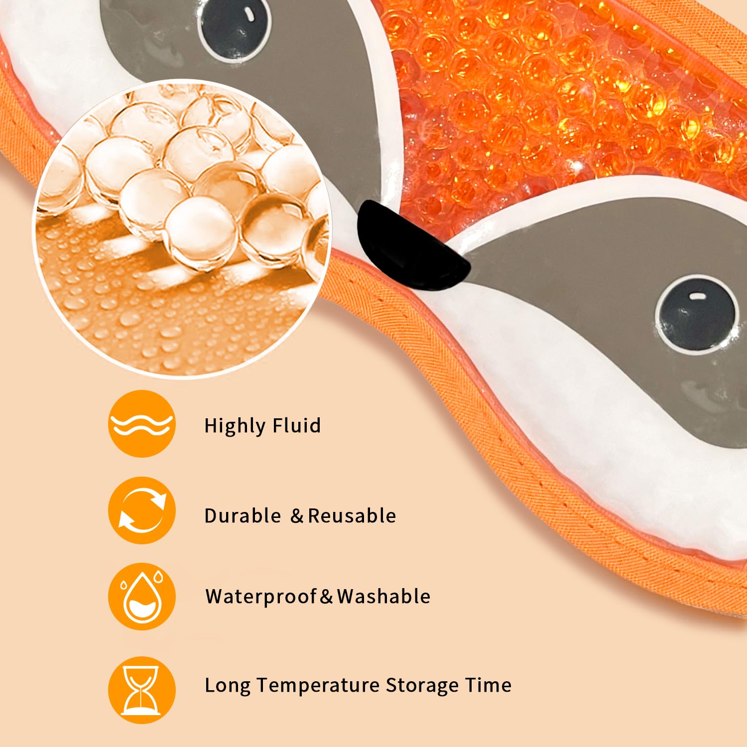 CONBELLA masque yeux livré avec sac refermable pour rangement hygiénique.
