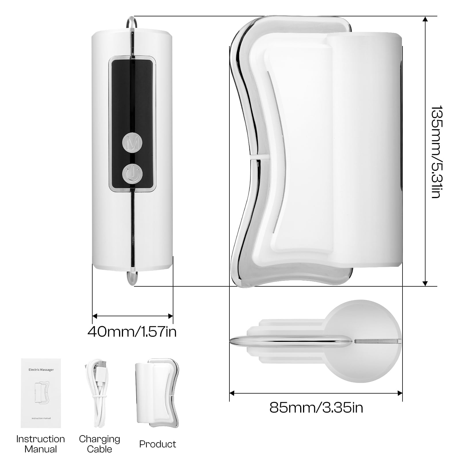 CONFUTURY gua sha portable, recharge USB-C idéal en voyage.