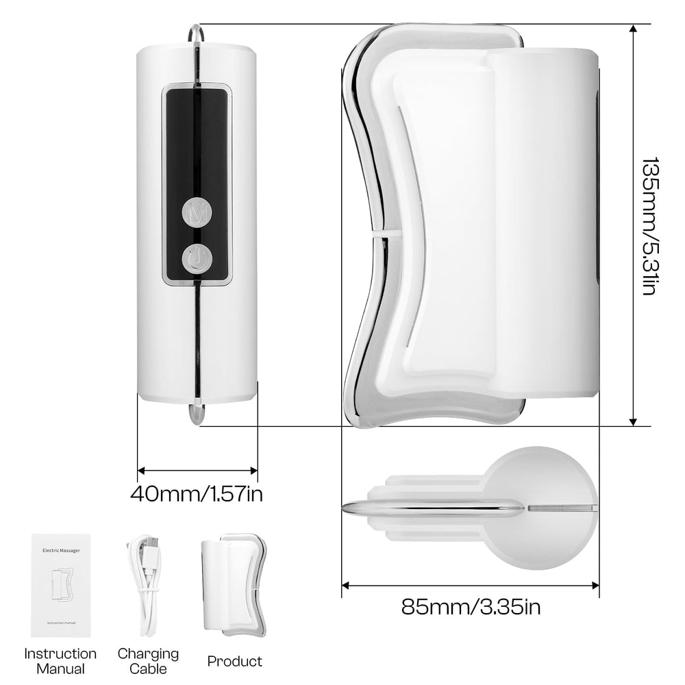 CONFUTURY gua sha portable, recharge USB-C idéal en voyage.
