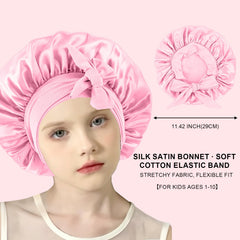 Lavage à la main recommandé pour les bonnets Confvrter en satin rose