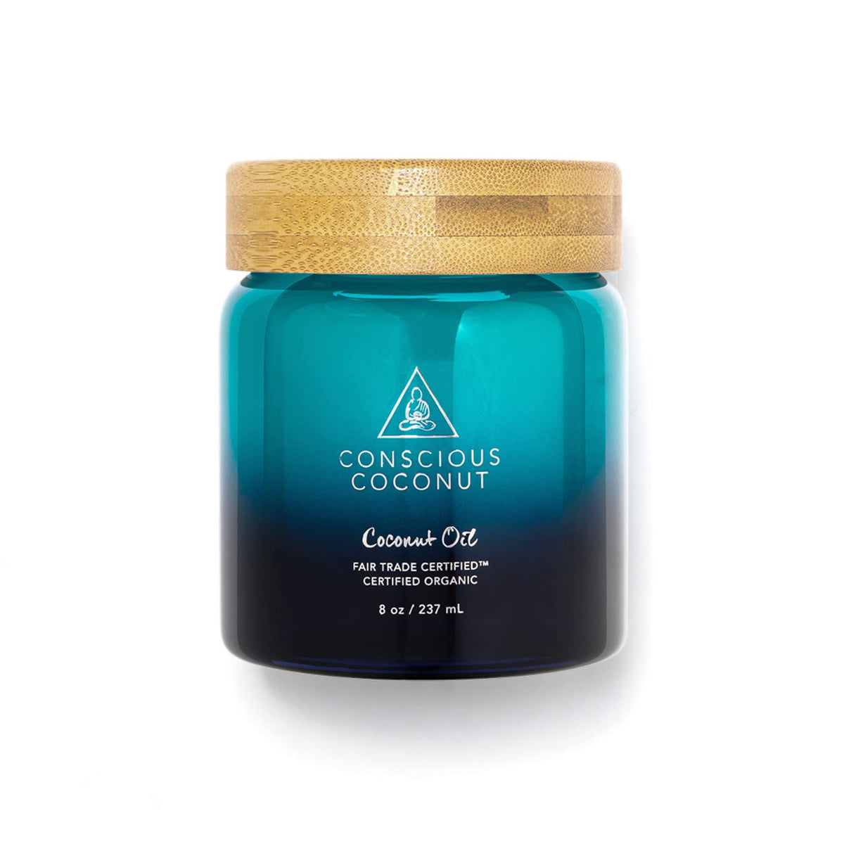 Conscious Coconut huile de coco bocal en verre 260 ml, hydratation légère