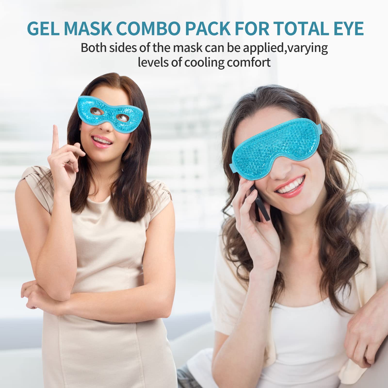 CONSGIJI masque yeux gel froid, confort frais après une longue journée.