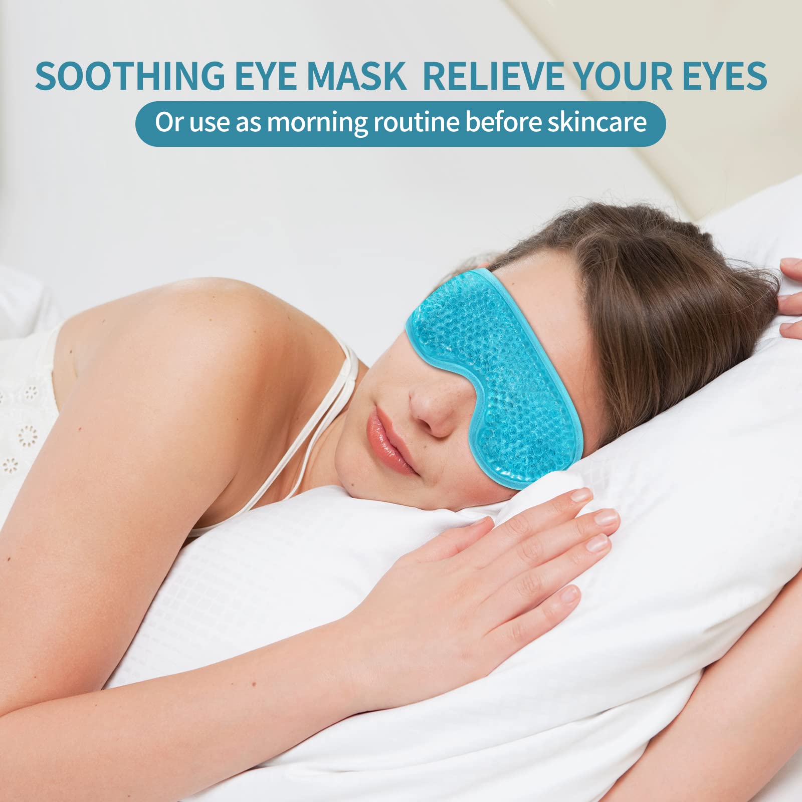 Gel réutilisable CONSGIJI, pratique pour yeux fatigués après l'écran.