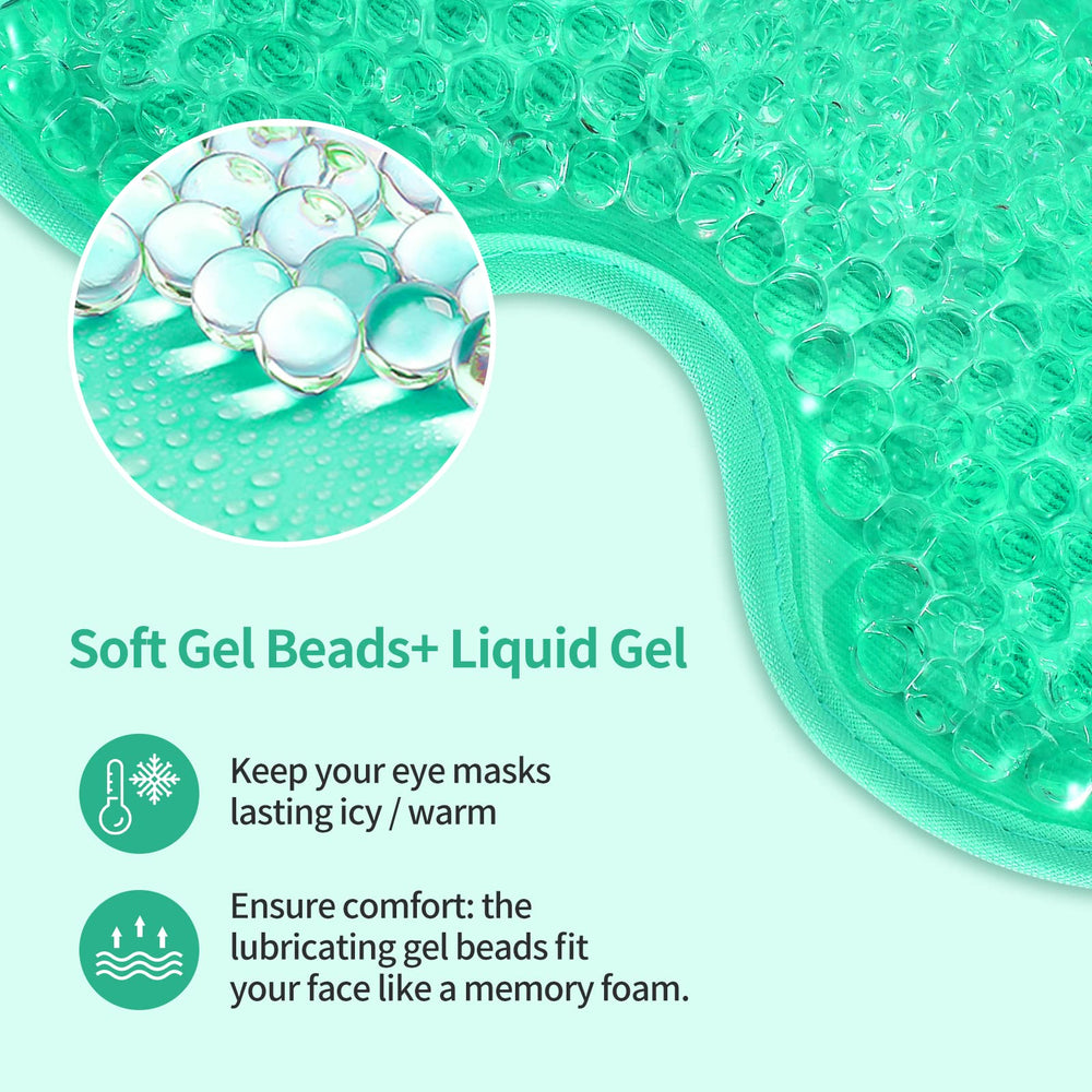 CONSGIJI masque yeux gel-elastique reglable: s'adapte à toutes les tailles.