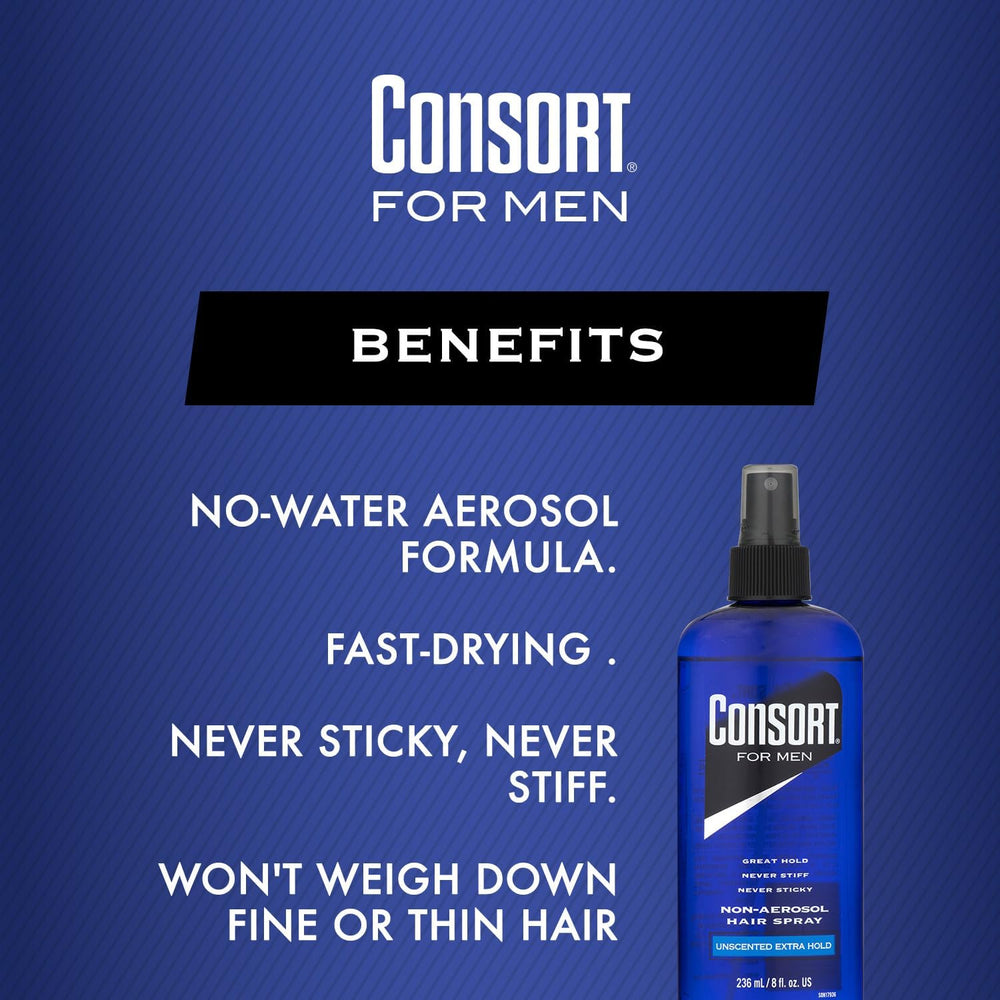 Consort pompe sans odeur 8oz, application facile et brume homogène.