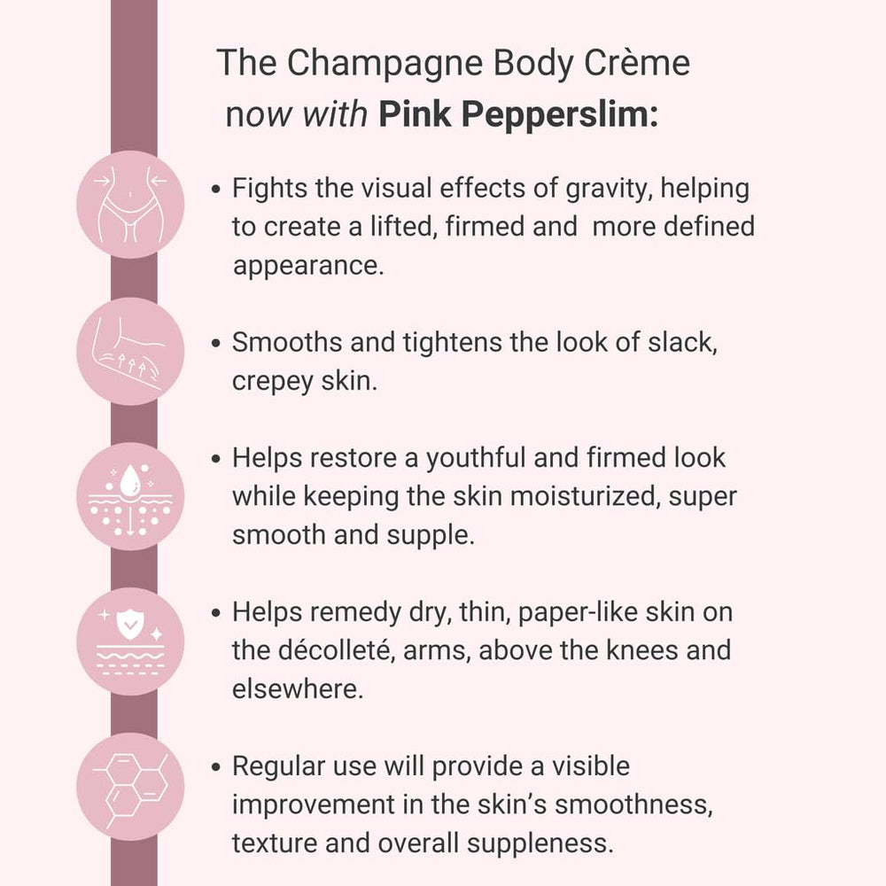 Consult Beaute Champagne Lift: texture crémeuse pour peau crêpée et lisse.