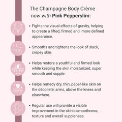 Consult Beaute Champagne Lift: texture crémeuse pour peau crêpée et lisse.