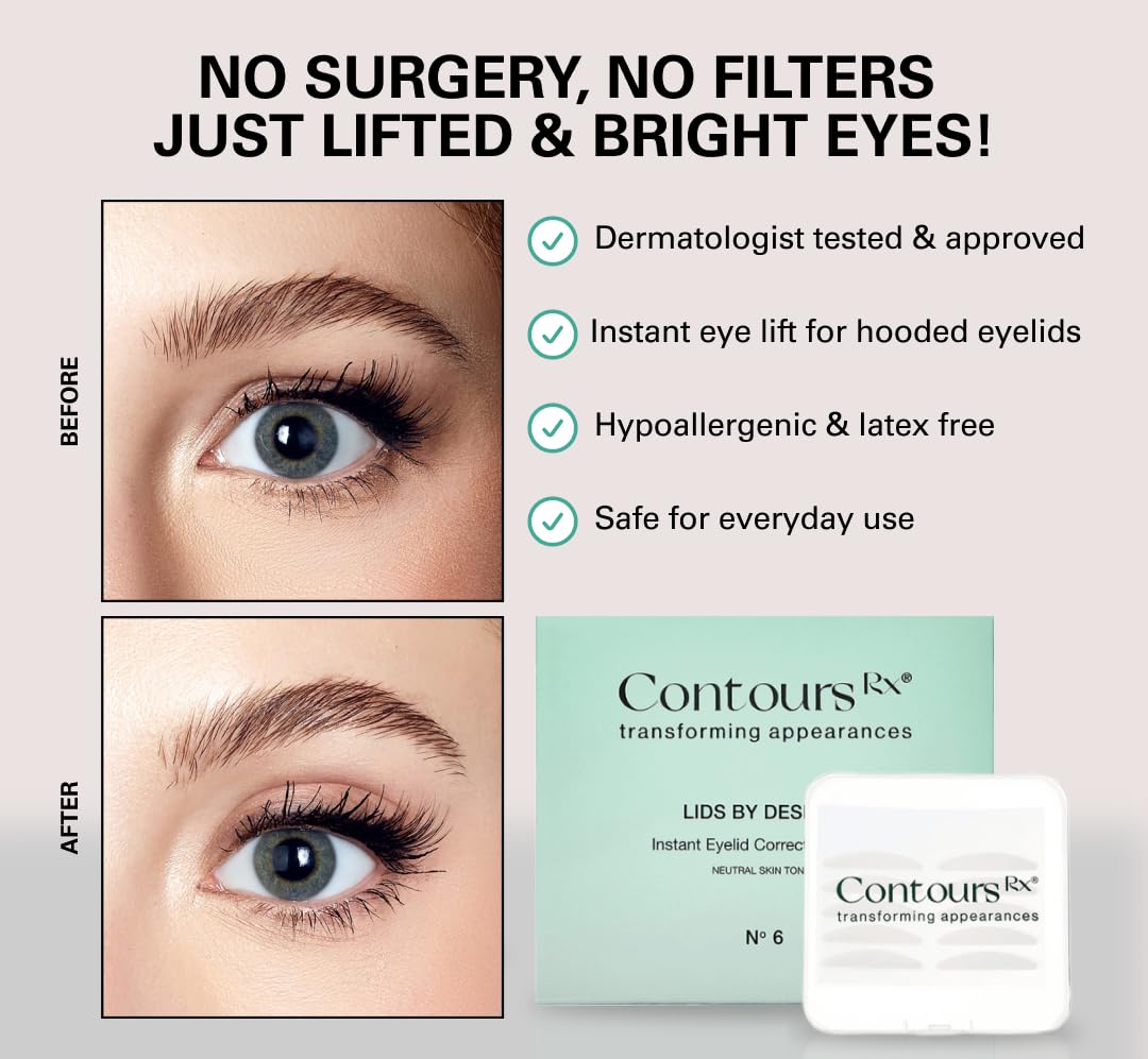 Contours Rx Lids by Design – pinces d’application facilitant le placement précis des bandes paupières.