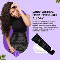 Éclat naturel et brillance des boucles avec la crème Controlled Chaos.