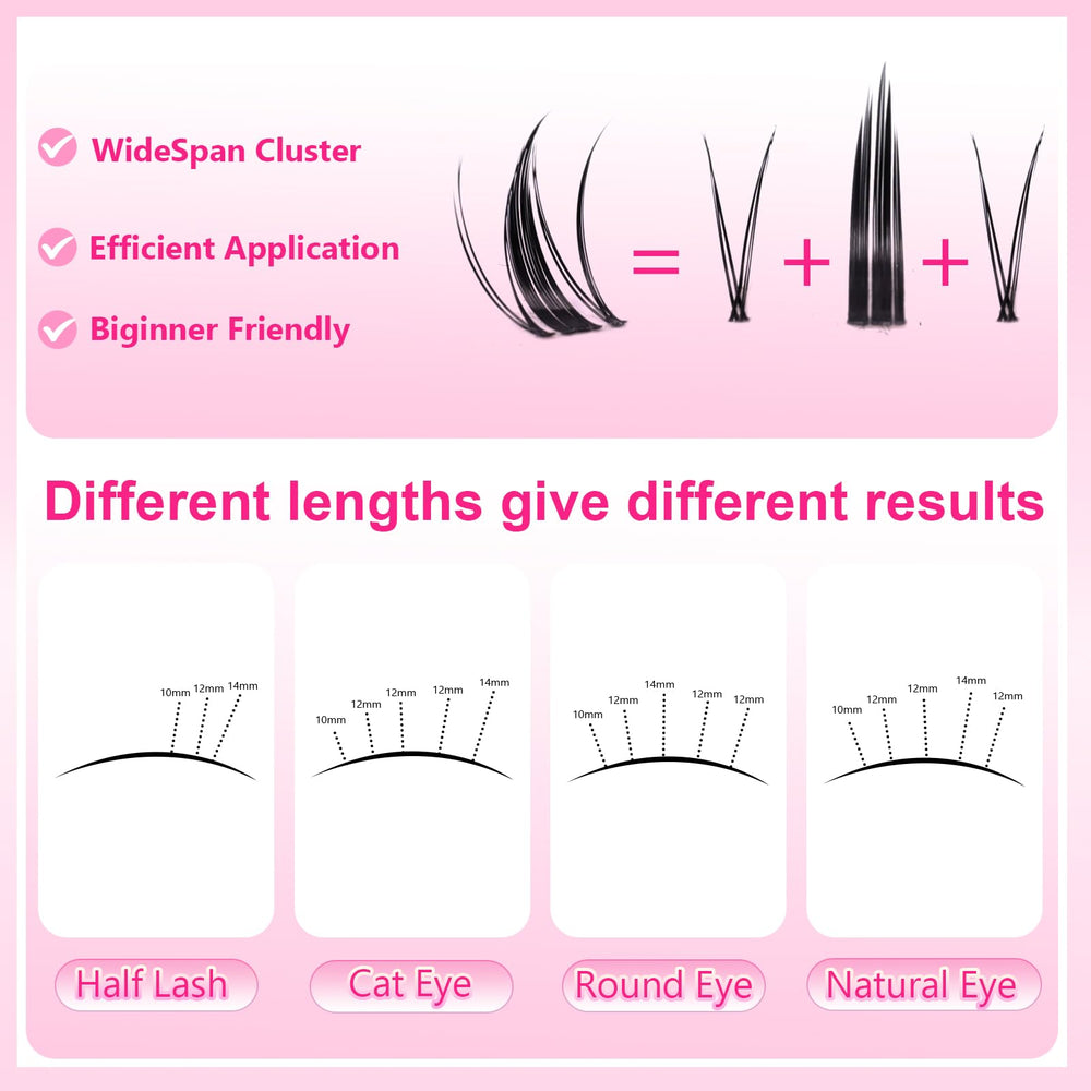 Cooantty Fairy Lash Clusters Manga fibres hypoallergéniques et respirantes.