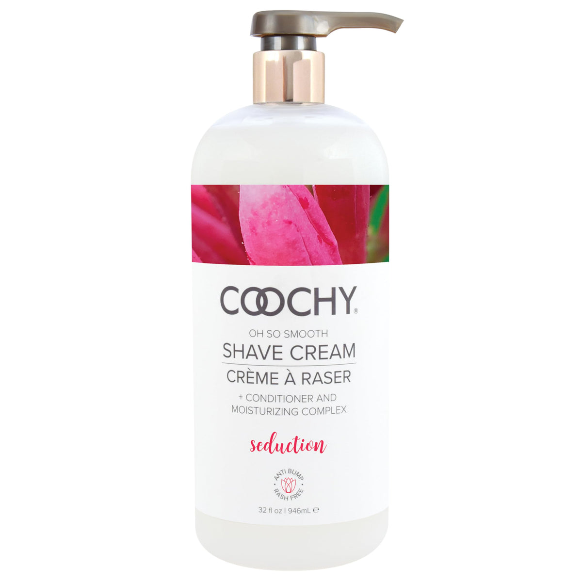 Coochy crème de rasage en bouteille 32 oz offrant hydratation durable