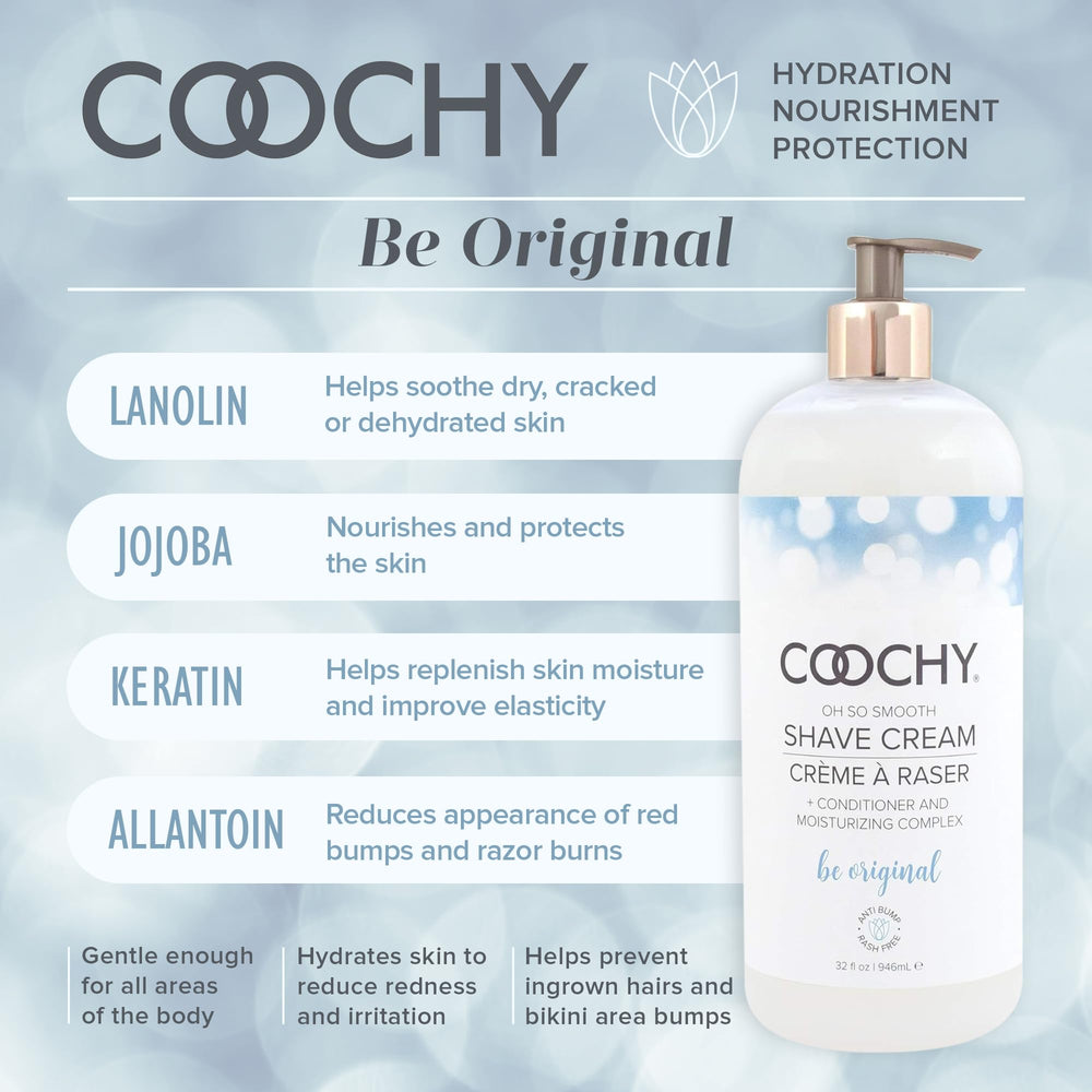 Coochy — application rapide, texture lisse pour rasage précis.
