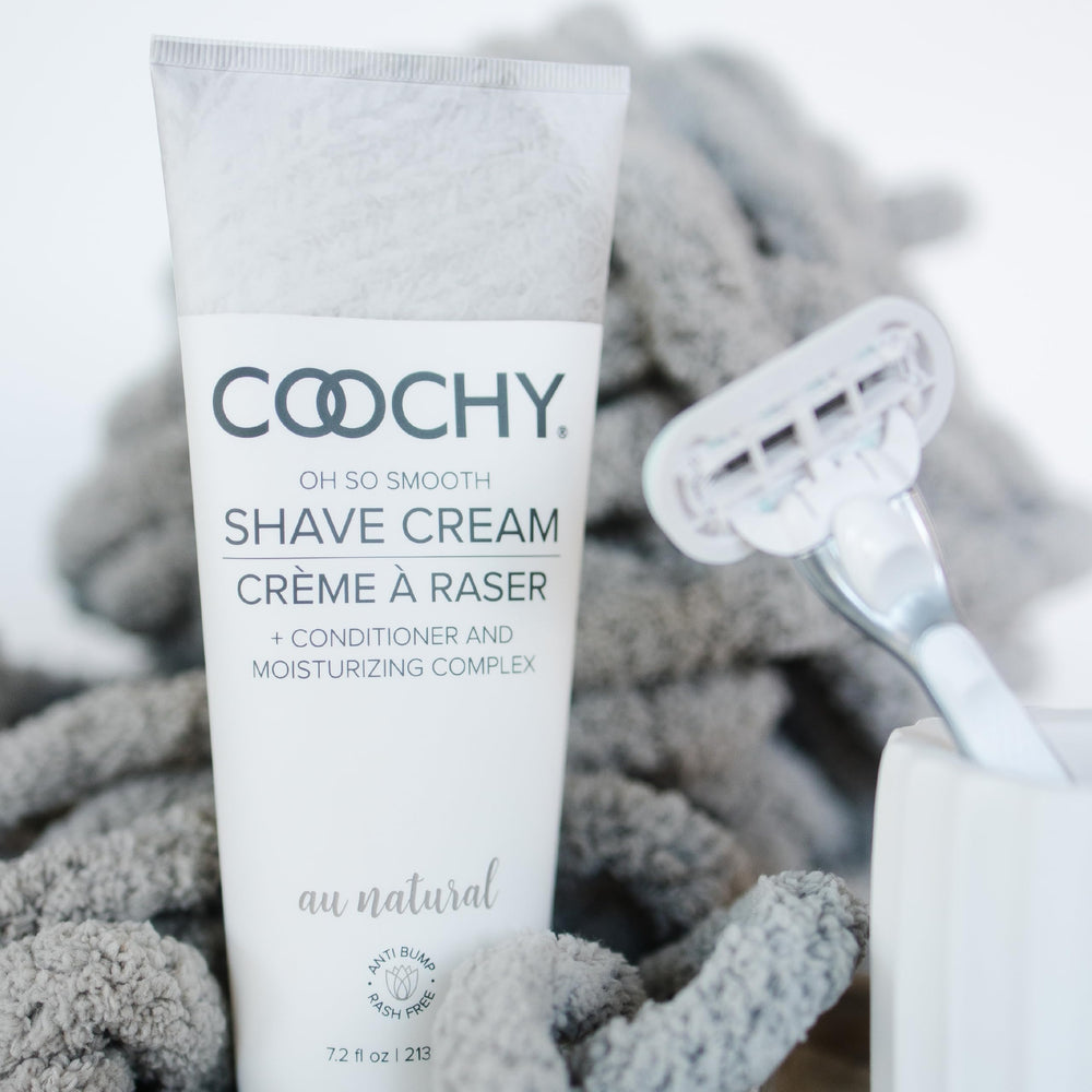 Coochy zone intime, visuel pot, rasage en douceur et réduction des irritations.