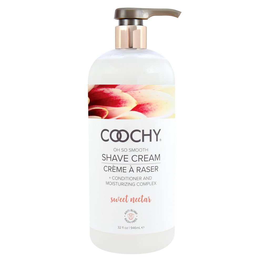 Coochy Crème de rasage – bouteille de 946 ml, hydratation durable pour un rasage doux.