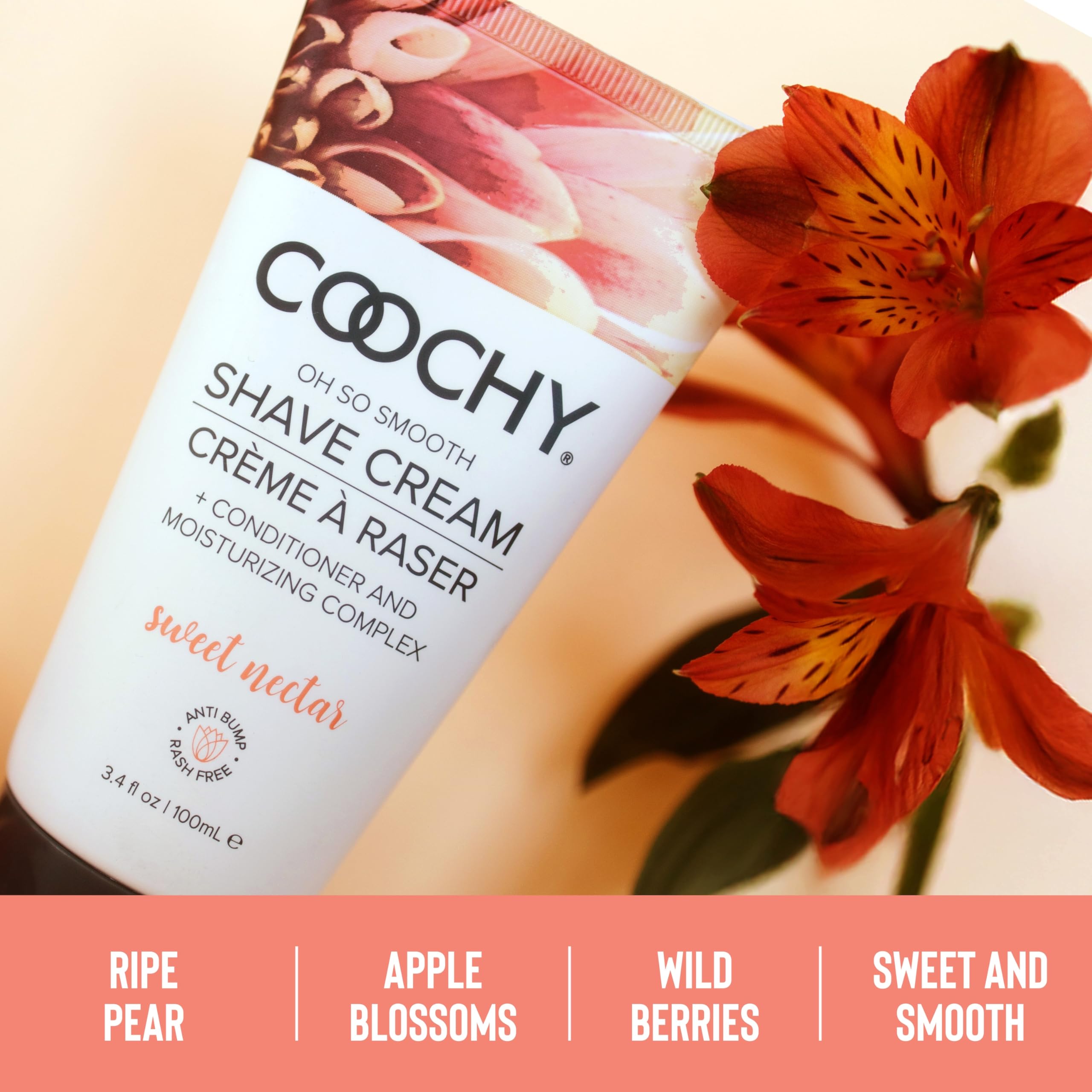 Coochy Crème de rasage – emballage élégant rappelant une routine spa.