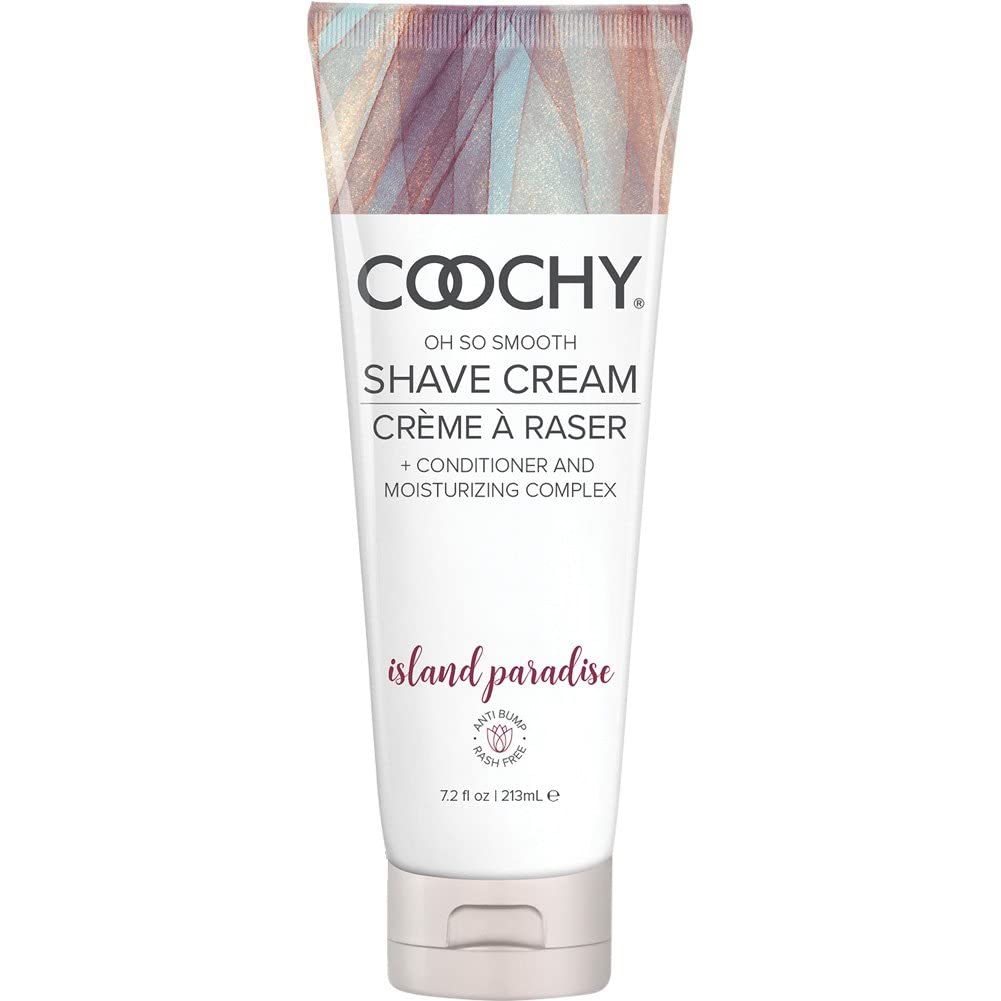 Coochy Crème de rasage, flacon 7,2 oz, parfum Island Paradise, hydratante.