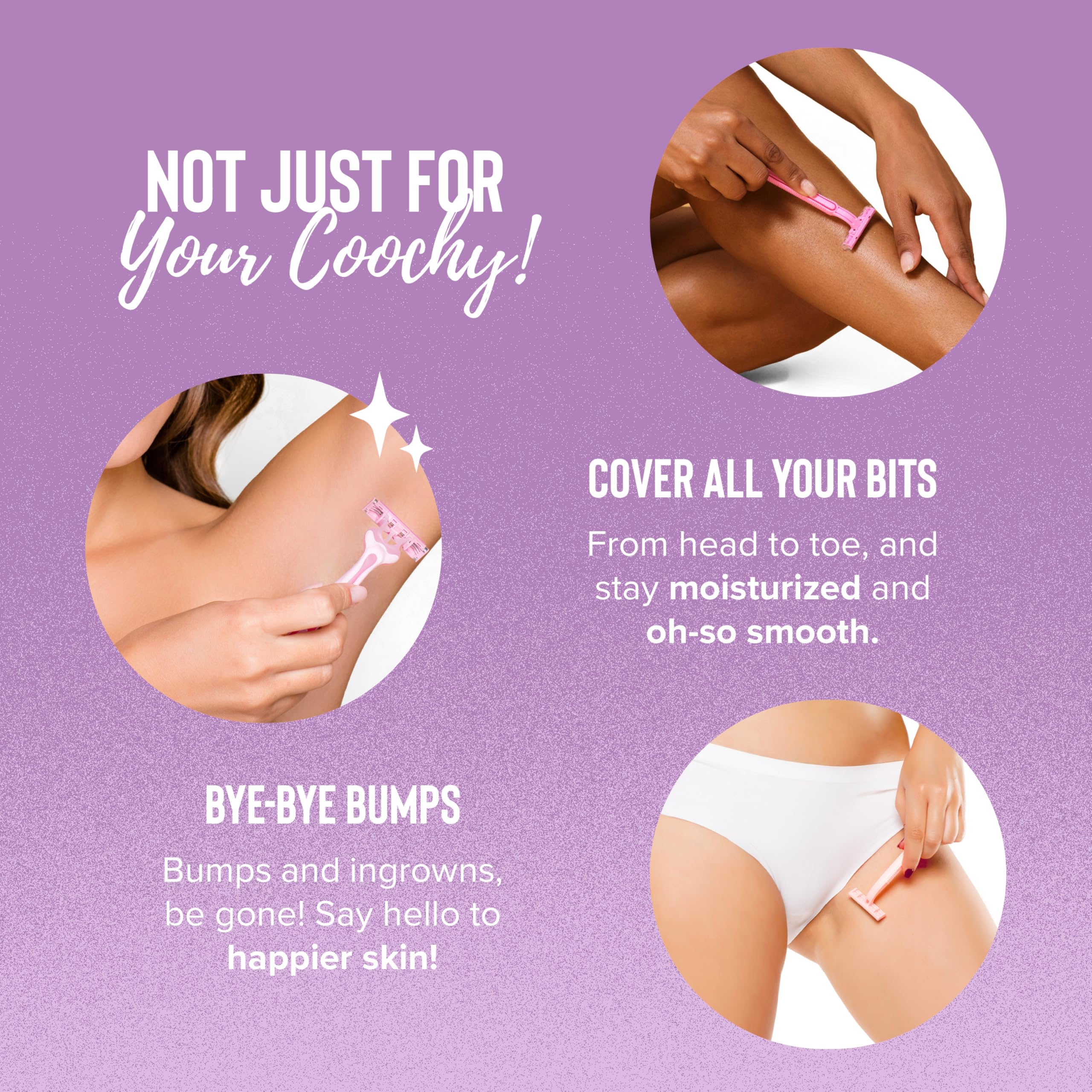 Application sur les jambes, rasage net et confortable.