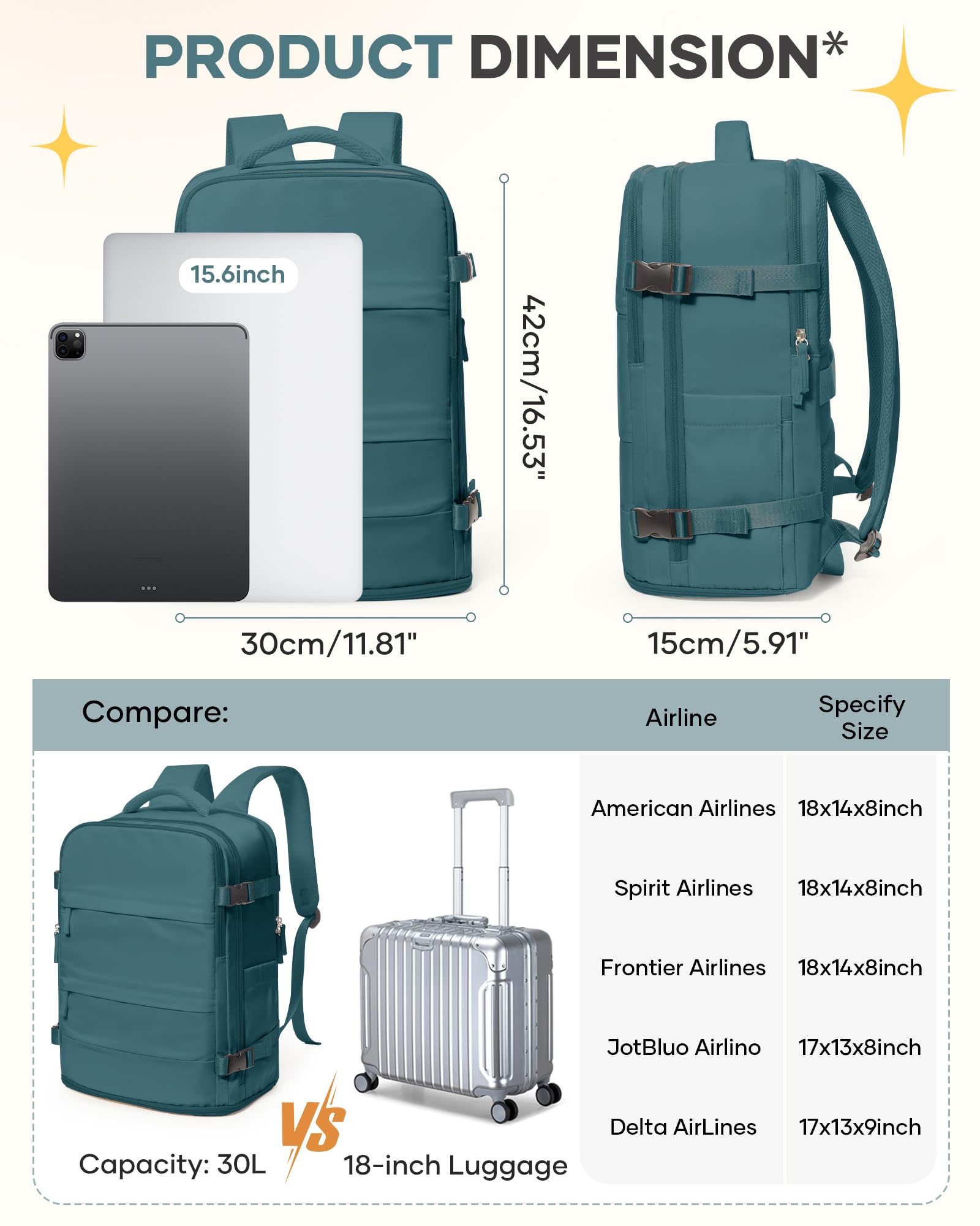 Compartiment chaussures du sac Coofay pour une organisation efficace.
