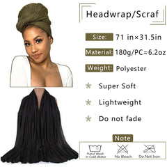 Foulard COOKOO vert armée long et confortable pour style décontracté.