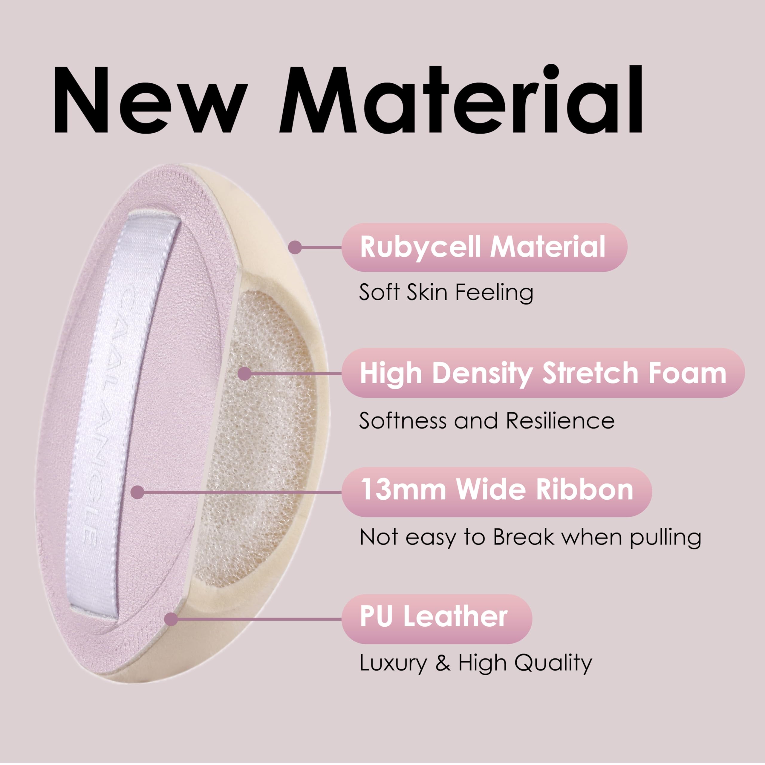 Éponge COOL-ANGLE rose pâle résiste à l'usage répété et peut être lavée pour une hygiène durable.
