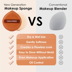 Éponge COOL-ANGLE marron pour correcteur—application précise et homogène.