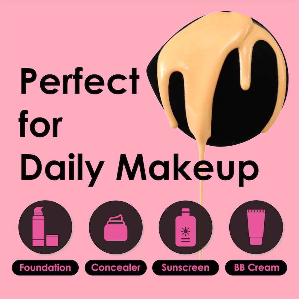 Éponge COOL-ANGLE noire pour concealer, application précise.