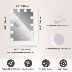 COOLJEEN Miroir avec 3 modes lumineux pour s’adapter à chaque étape du maquillage