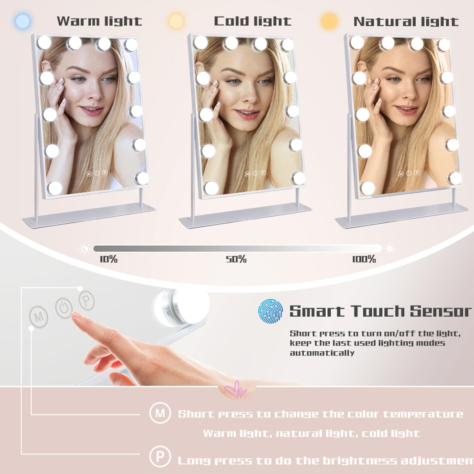 COOLJEEN Miroir pivotant 360° pour ajuster l’angle sans effort