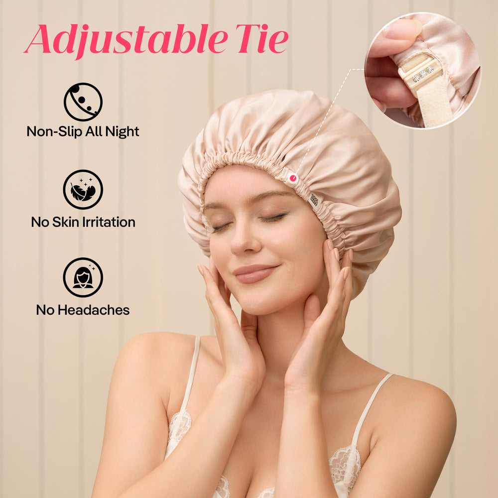Bonnet CoolMate reversible rose-beige offre deux looks sans changer.