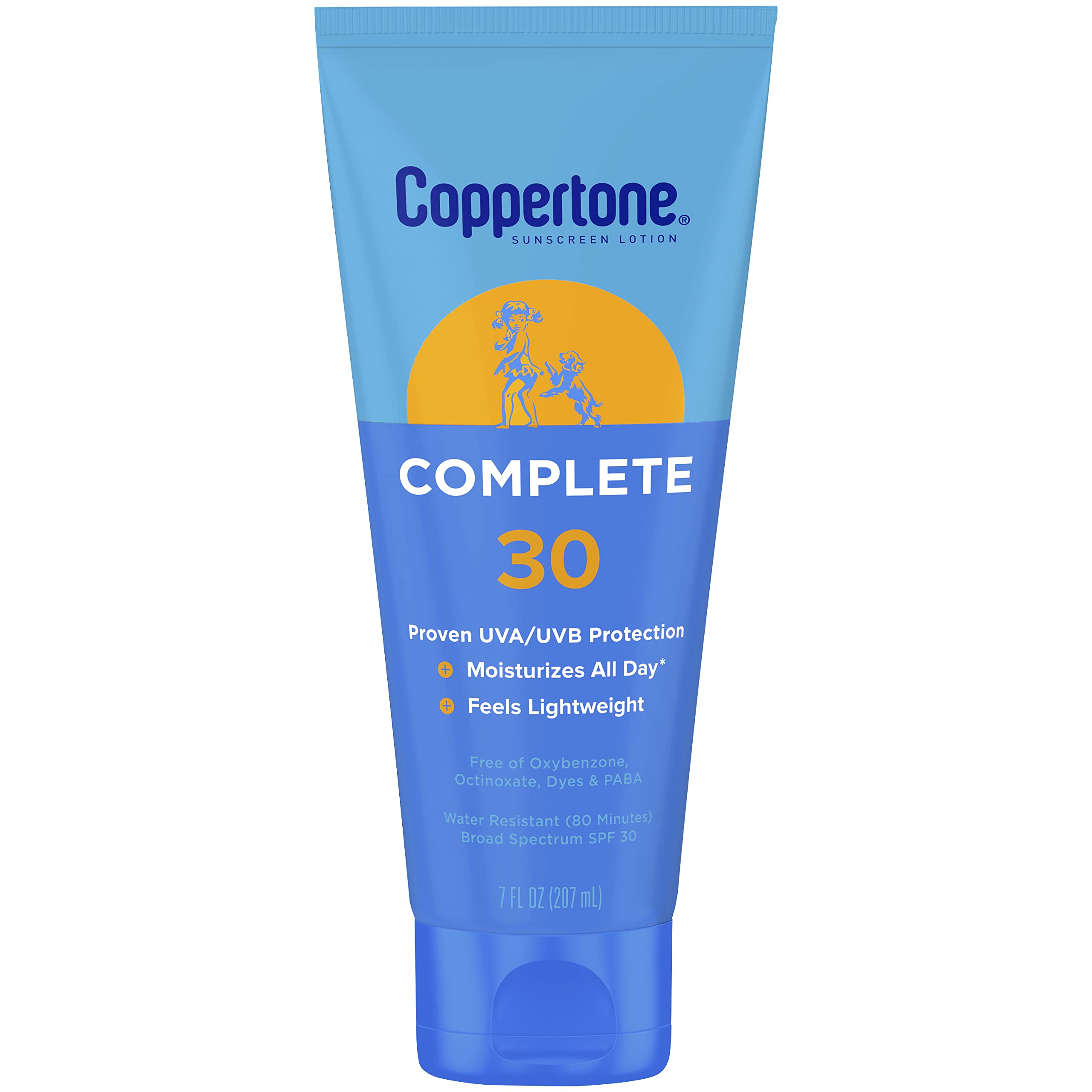 Coppertone Complete SPF 30 – bouteille 7 oz – protection quotidienne pour toute la famille.