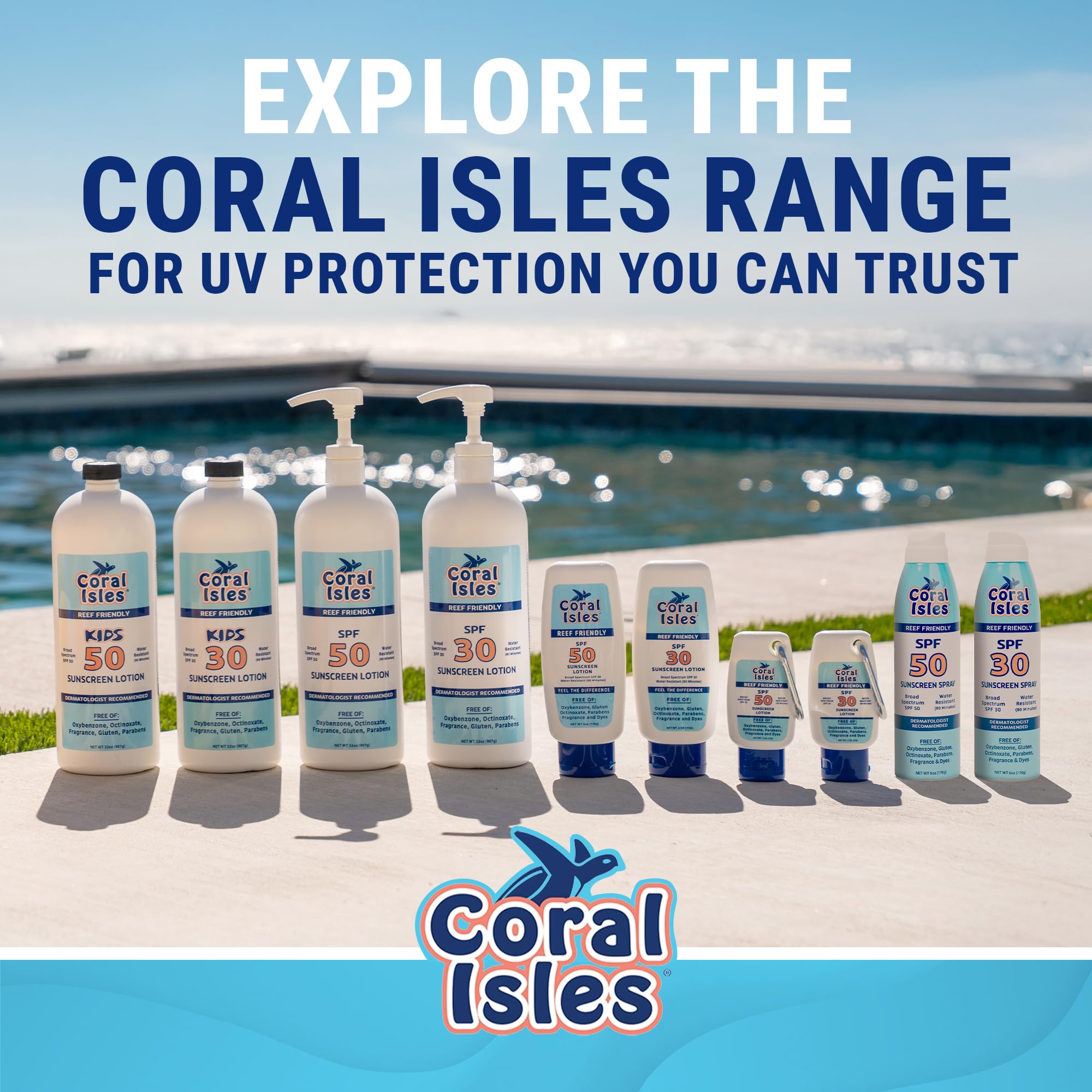 Coral Isles Écran solaire SPF30 — sans parfum, adapté aux peaux sensibles